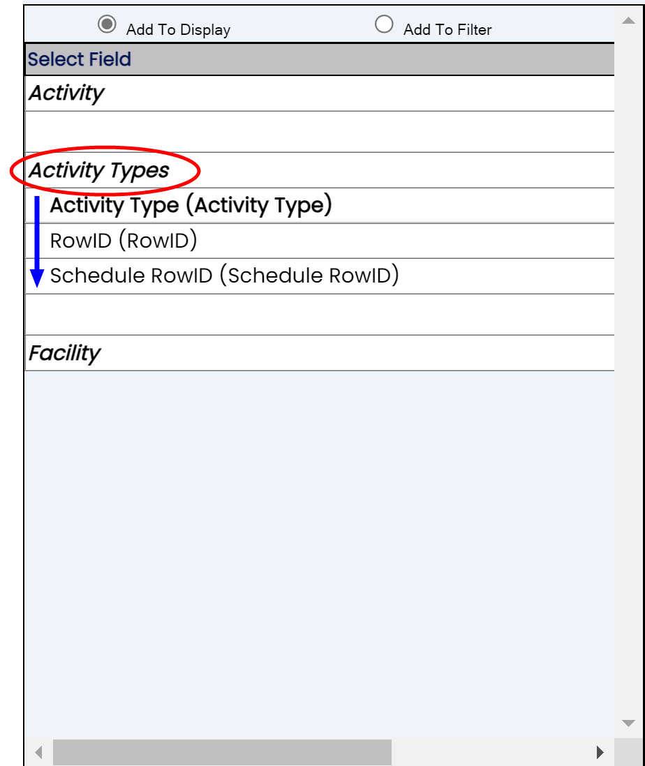 Activity Custom Reports