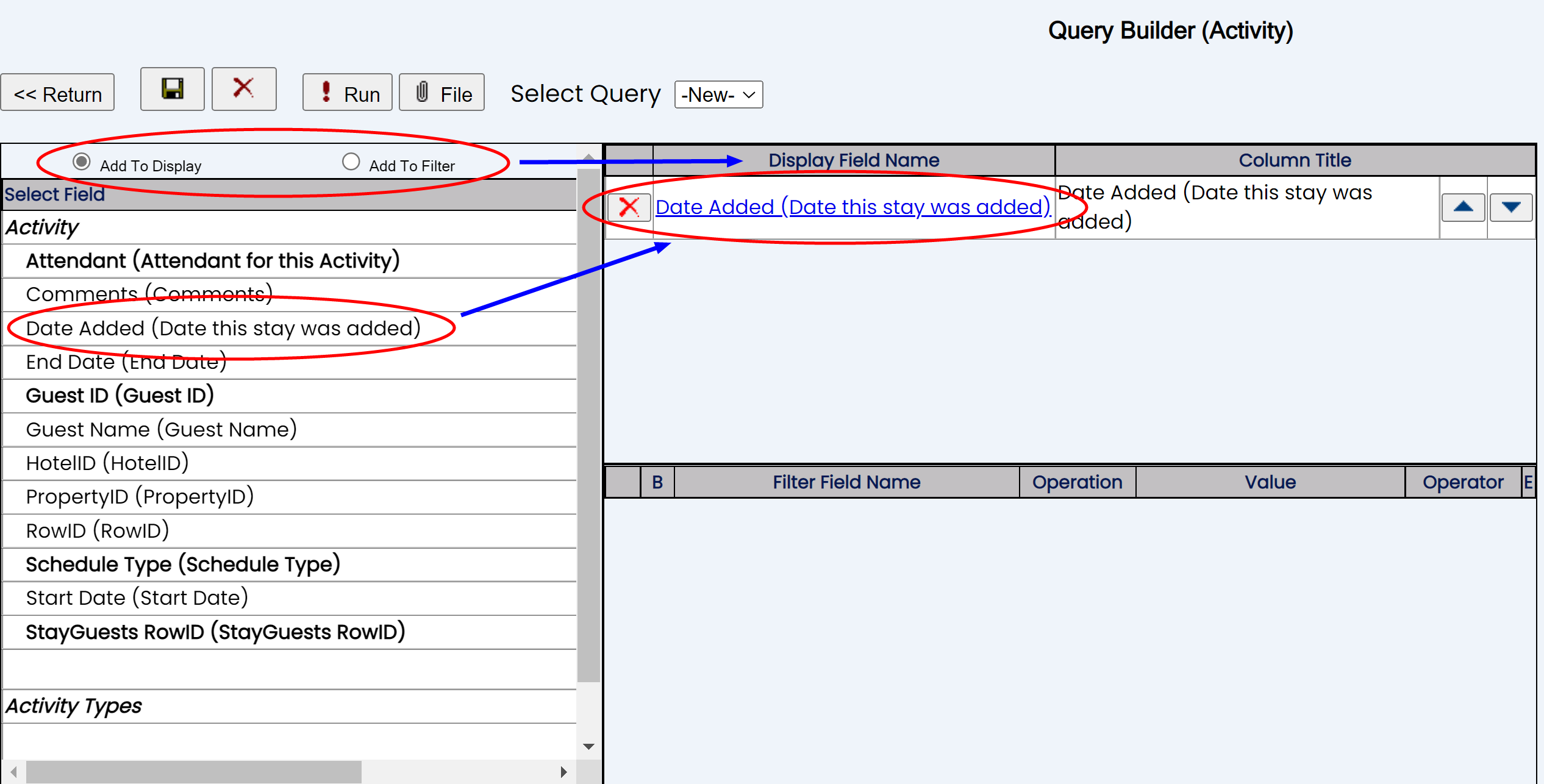 Activity Custom Reports