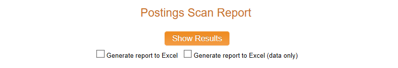 Post Scan Report POS Postings Scan Report