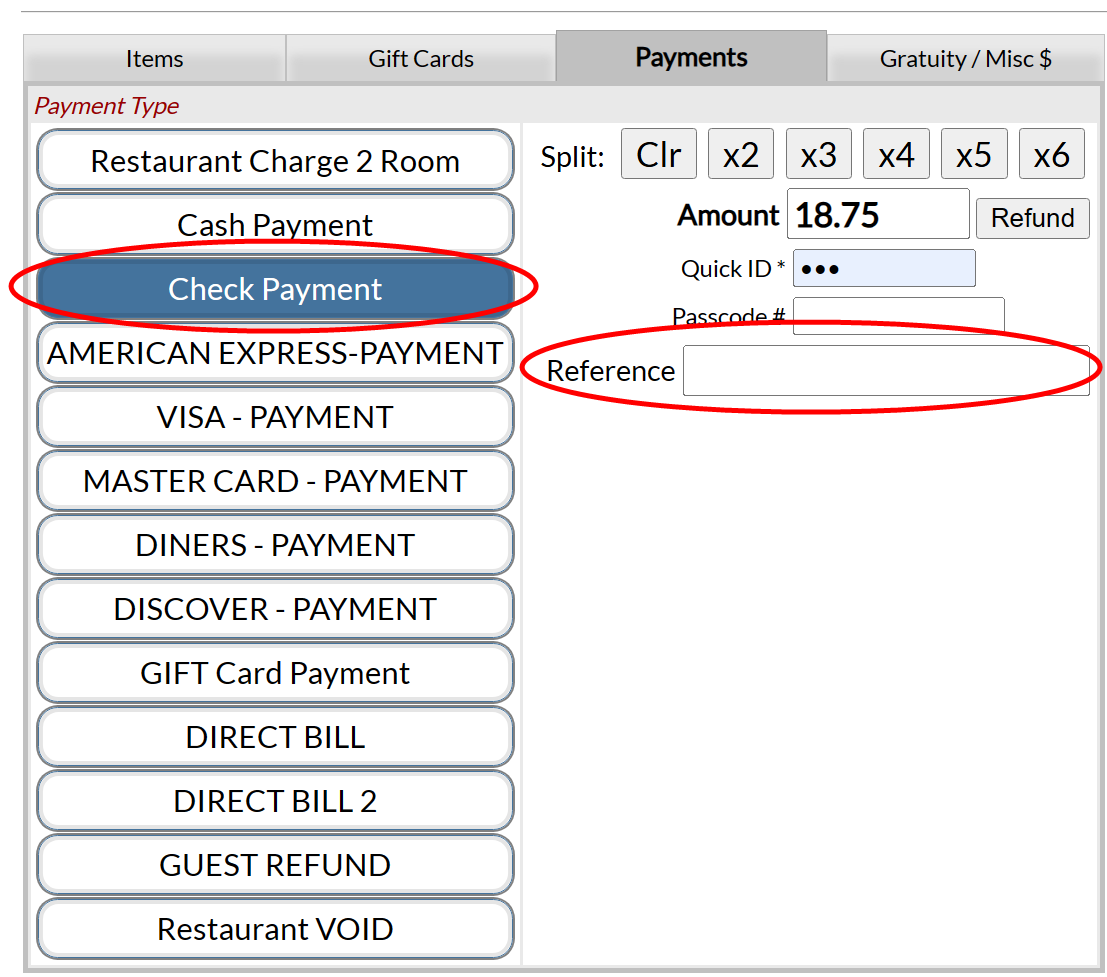 Applying Payments to an Open Check