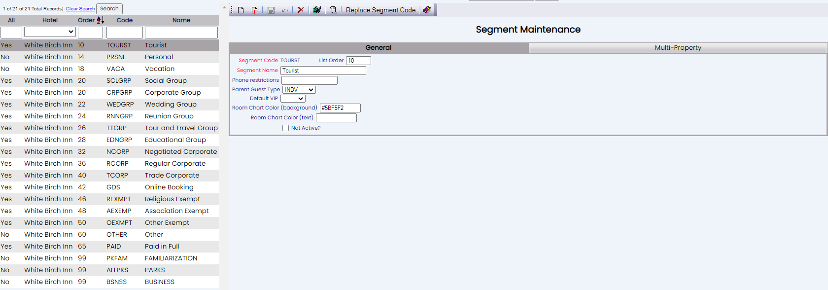 Segment Types